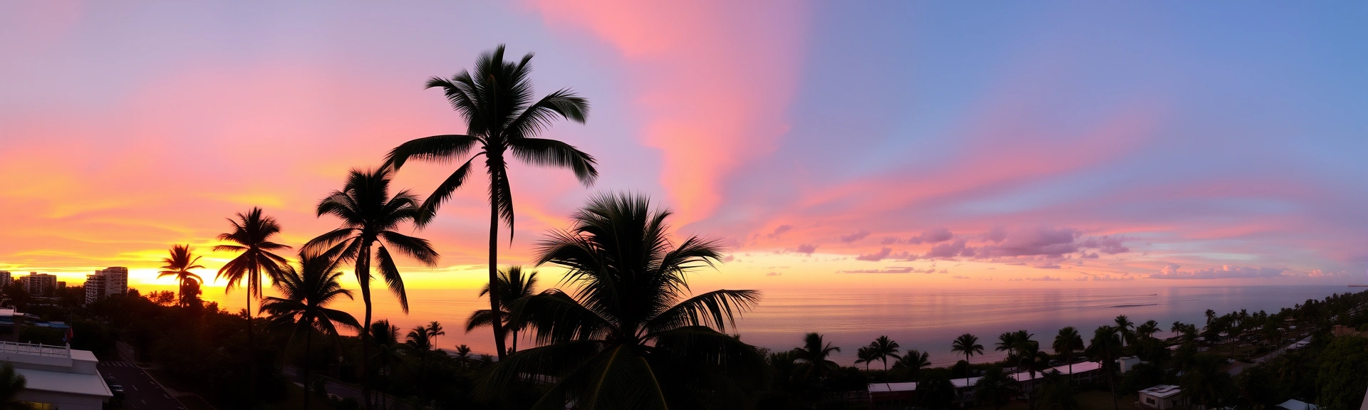 Delray Beach sunset panorama